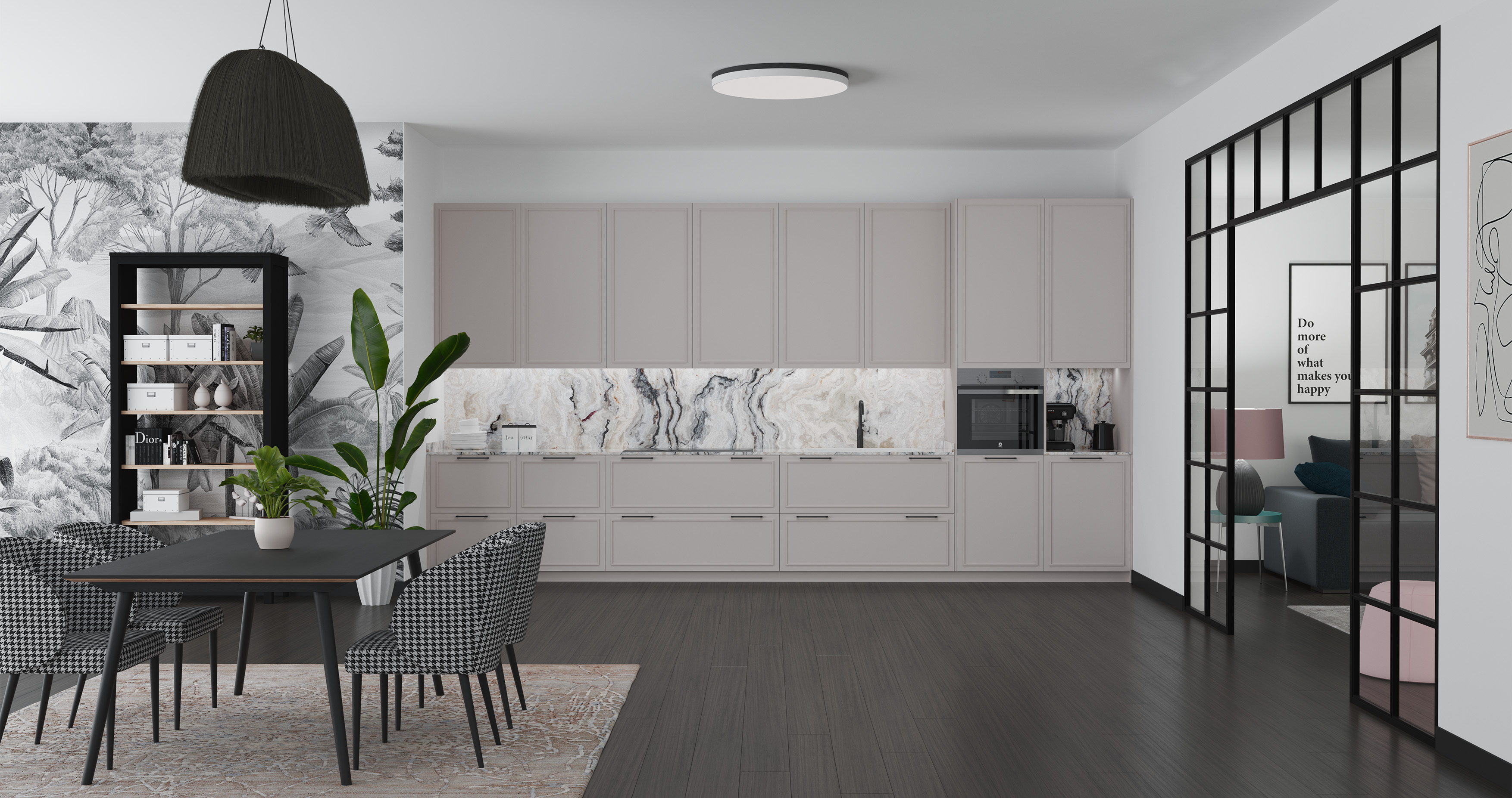 Cocinas Lacadas Enmarcadas